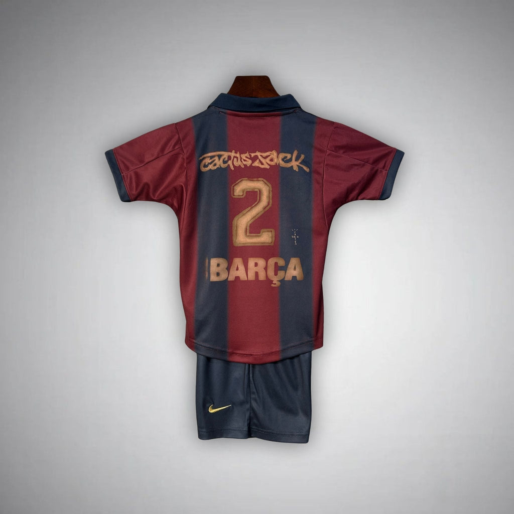 2000/01 FC Barcelona Retro x Cactus Jack Limited Edition Kids Size Home Kit