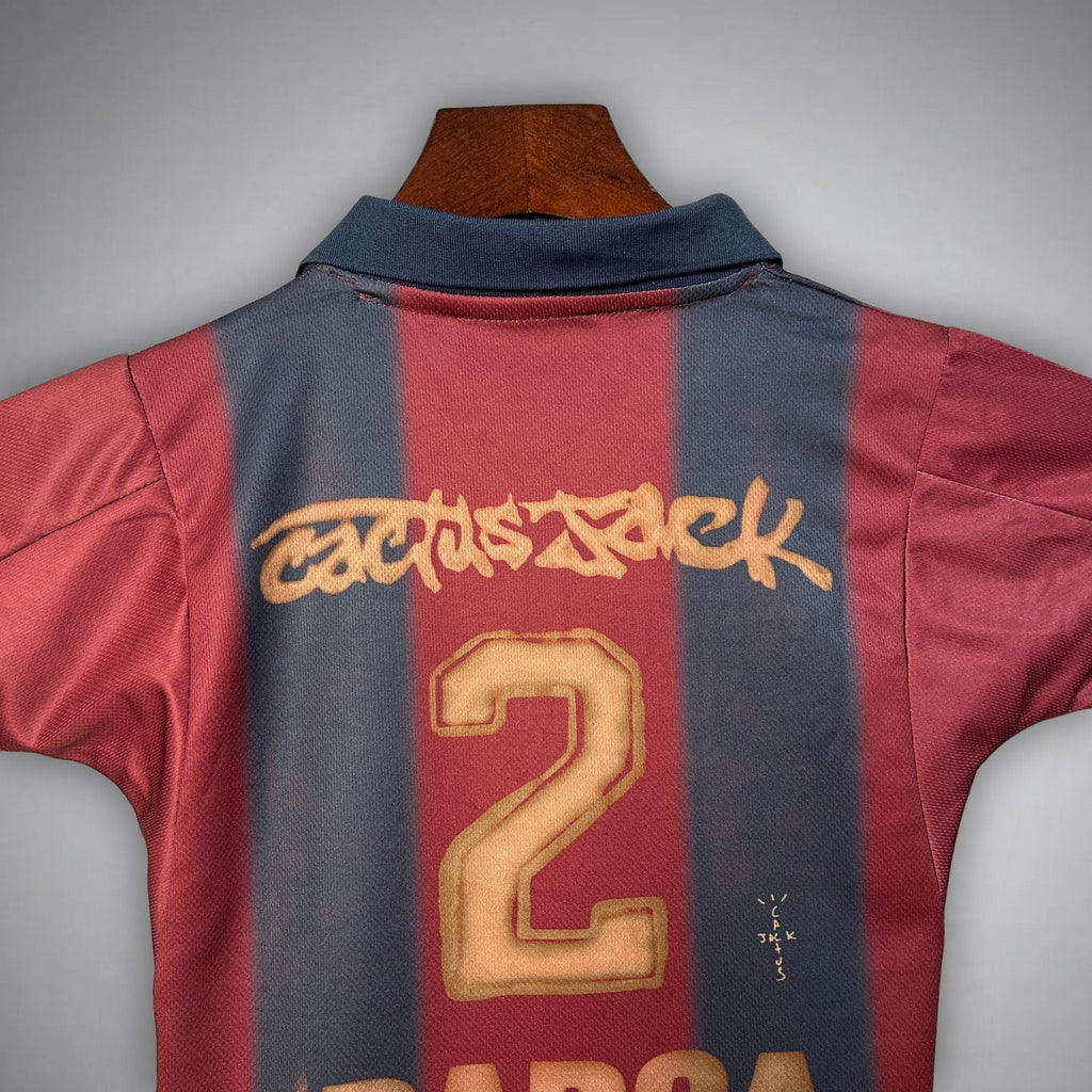 2000/01 FC Barcelona Retro x Cactus Jack Limited Edition Kids Size Home Kit