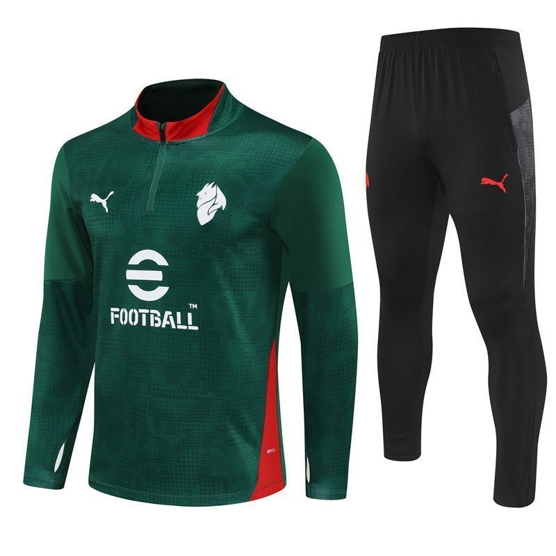 25/26 AC Milan Training Green Kids Size Tracksuit