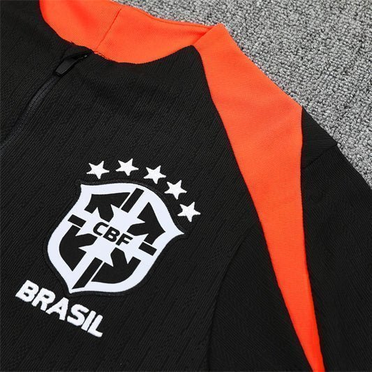 25/26 Brazil Training Black Kids Size Tracksuit