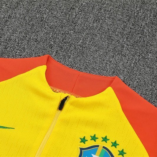 25/26 Brazil Training Yellow Kids Size Tracksuit