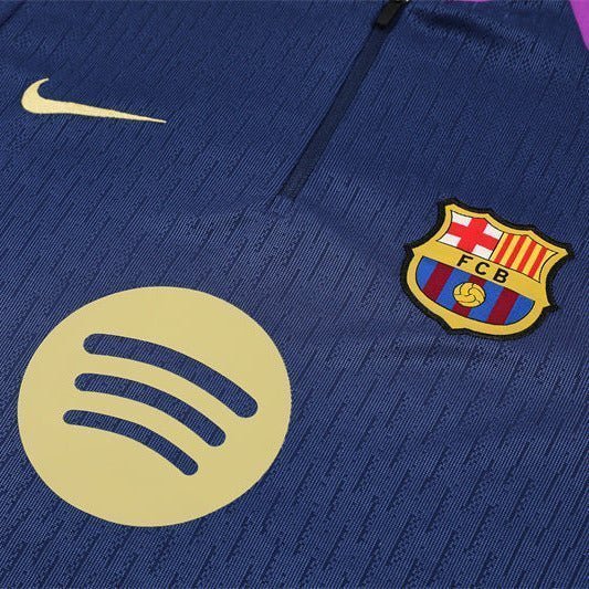25/26 FC Barcelona Half Zip Training Blue/Purple Tracksuit