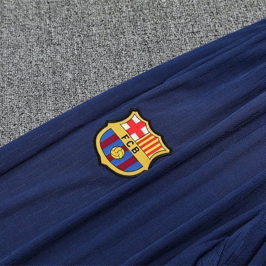 25/26 FC Barcelona Half Zip Training Purple/Blue Kids Size Tracksuit