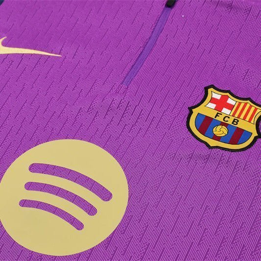25/26 FC Barcelona Half Zip Training Purple/Blue Tracksuit