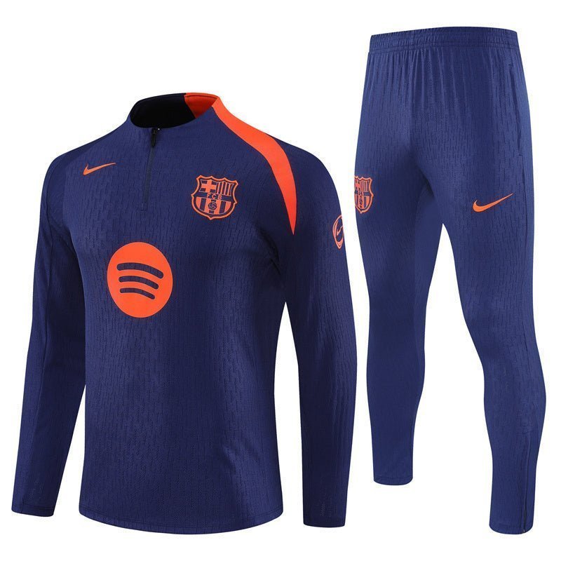 25/26 FC Barcelona Training Blue/Orange Kids Size Tracksuit