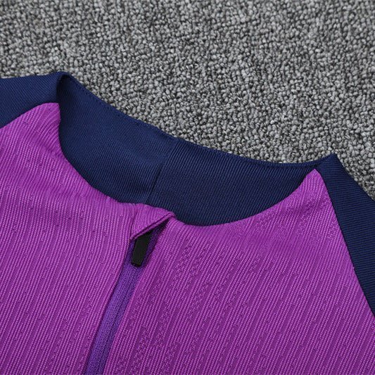 25/26 FC Barcelona Training Purple/Blue Kids Size Tracksuit
