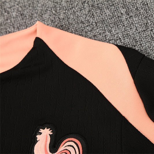 25/26 France Training Black/Light Pink Kids Size Tracksuit