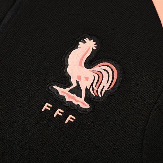 25/26 France Training Black/Light Pink Kids Size Tracksuit