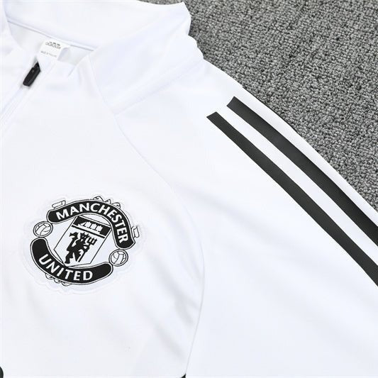 25/26 Manchester United Training White Kids Size Tracksuit