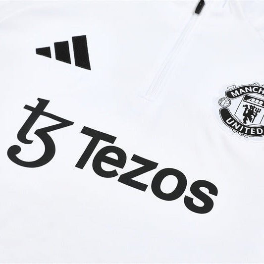 25/26 Manchester United Training White Kids Size Tracksuit
