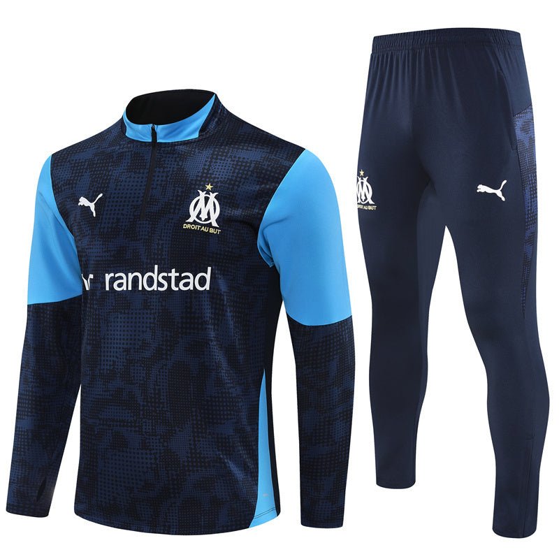 25/26 Marseille Training Navy Blue Kids Size Tracksuit