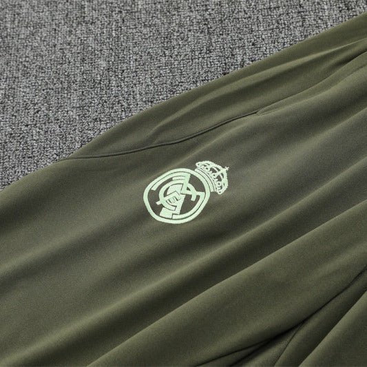 25/26 Real Madrid Training Dark Olive Tracksuit