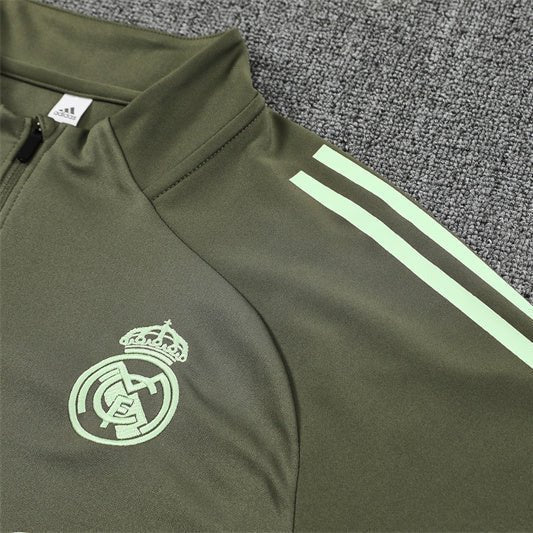 25/26 Real Madrid Training Dark Olive Tracksuit