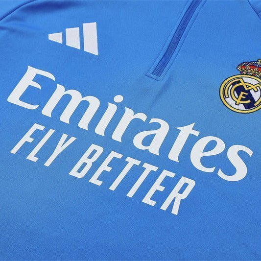 25/26 Real Madrid Training Light Blue Kids Size Tracksuit