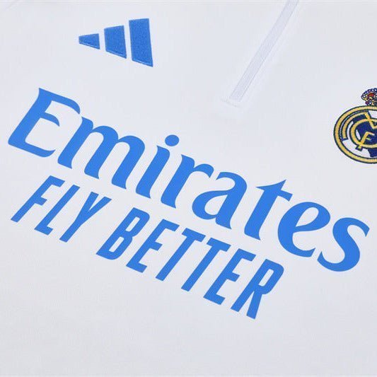25/26 Real Madrid Training White/Light Blue Kids Size Tracksuit