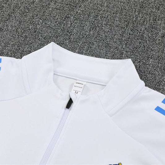 25/26 Real Madrid Training White/Light Blue Kids Size Tracksuit