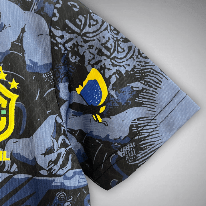 Brazil "Jesus" Premium Blue Kids Size Kit