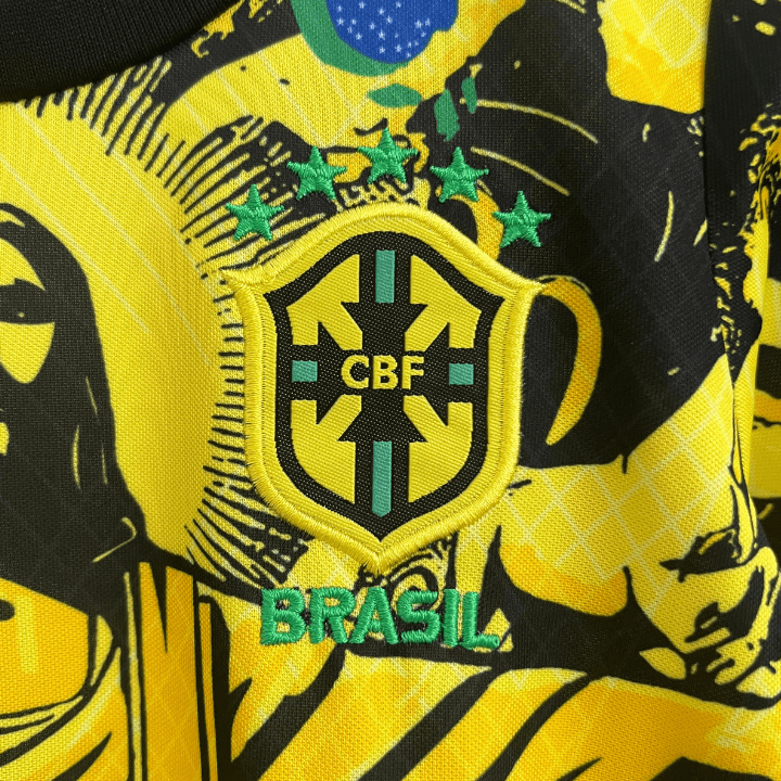 Brazil "Jesus" Premium Kids Size Yellow Kit